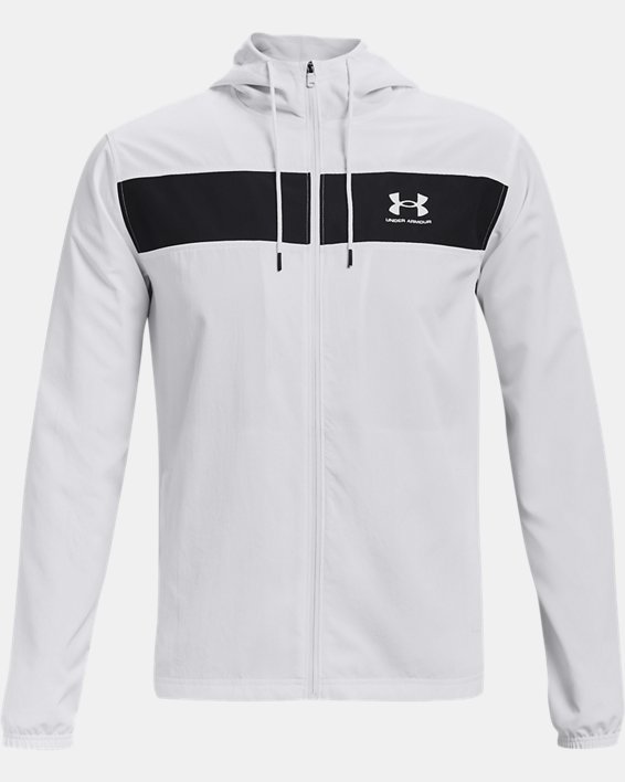 Men's UA Sportstyle Windbreaker Jacket, White, pdpMainDesktop image number 4